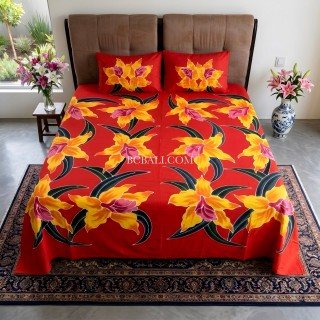 New Design Rayon Bedsheet Hand Painted 